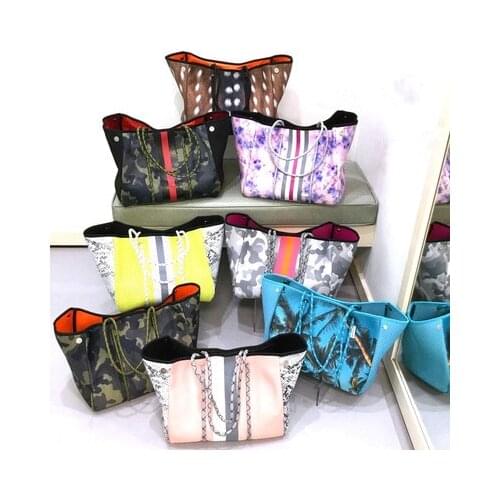 Luxury Women Shoulder Bag Large Beach Neoprene Light Handbags Bolsas Female Travel Vacation Composite Beach Holiday Handbags