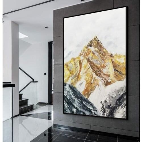 Hand-painted landscape oil painting, abstract decorative painting, modern minimalist painting, Dancing stars SJ025A