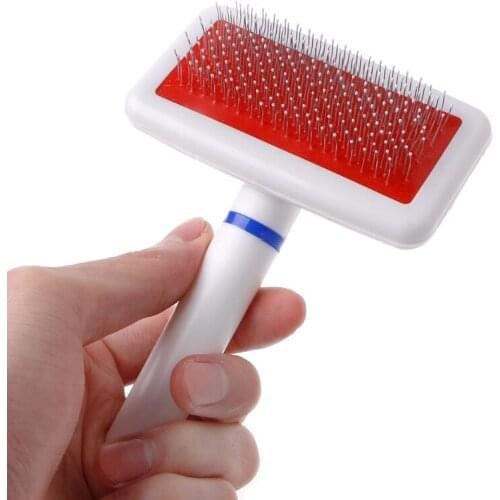 Pet Dog Cat Puppy Hair Shedding Grooming Trimmer Fur Comb Brush Slicker Tool P15D