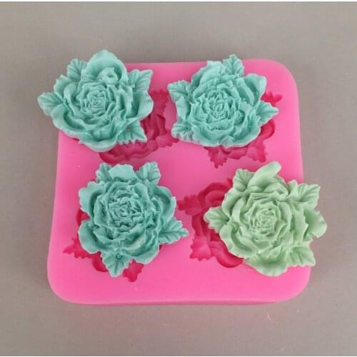 Bloom Flower Silicone Mold 3D Candy Chocolate Decoration Backing Tool Candle Silicone Mold Plaster Aroma Mold