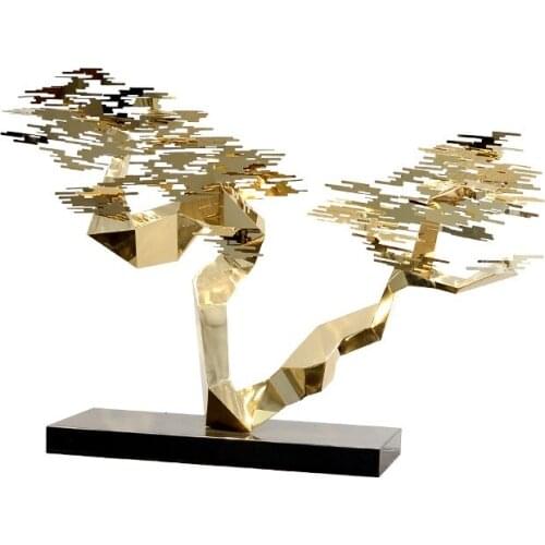 Stainless steel sculpture decoration creative soft decoration hotel living room art decoration living room hotel accessories