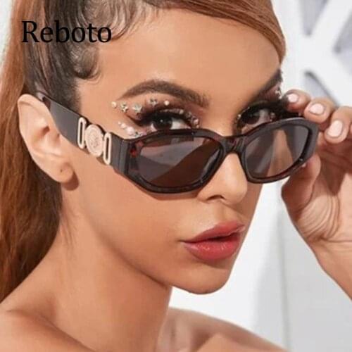 Celebrity Brand Sunglasses Woman Fashion Trendy New Rectangle Pink Shades For Women Vintage Steampunk Sun Glasses Oculos UV400