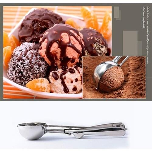 4cm/5cm/6cm Mash 3 Size Spring Stainless Steel Ice Cream Scoop Digger Fruit Non-Stick Potato Cake Watermelon Home Kitchen Tools