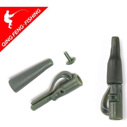 50Pcs Carp Fishing Terminal Tackle Safety Lead Clip Set Quick Change Q-shaped Swing CarpFishing Accessories