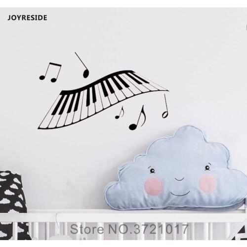 JOYRESIDE Piano Wall Musical Instrument Decal Vinyl Sticker Kidsroom Art Bedroom Design Murals Music Room Decor Decoration A159