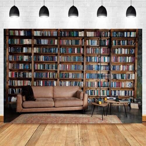Graduation Study Room Photo Backgrounds Fotografia Long Sofa Books Shelves Photography Backdrop For Photographer Studio