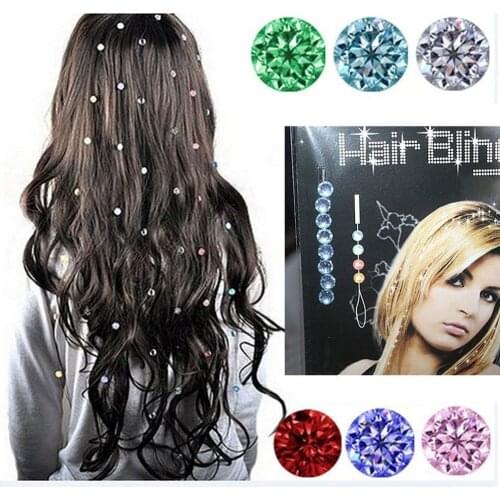 Hot Sale Fashion Women Diamond 8 Crystals Clip Swirl Spiral Bling Hair Pin Women Hair Band Tools