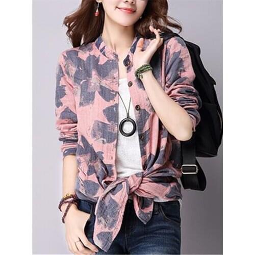 Unicorn Cotton Special Offer Tumblr Korean Sale Regular Full Kpop Free Shipping Shirt Women 2020 New Large Size Print Linen