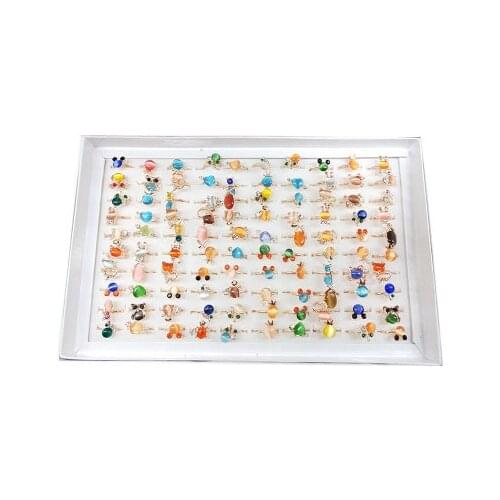 New fashion Simple and versatile rhinestone imitation crystal geometric flower ring For Women girl Accessories jewelry