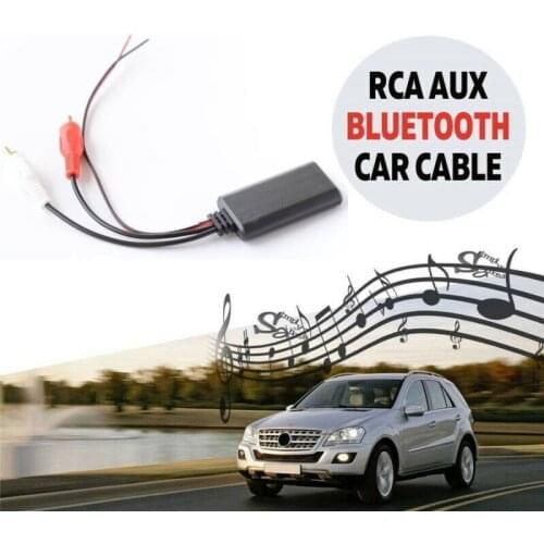1pcs Car Bluetooth Receiver Module Radio Stereo AUX Music Cable Replace Adapter For Vehicles With 2RCA Interface