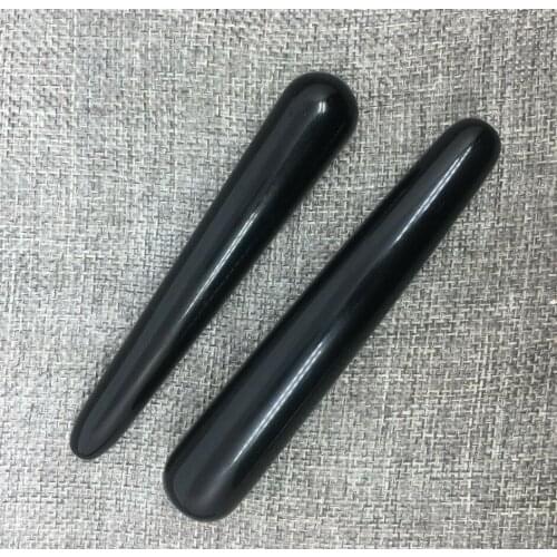 1pcs Natural Delicate obsidian Crystal Female massage stick Reiki healing