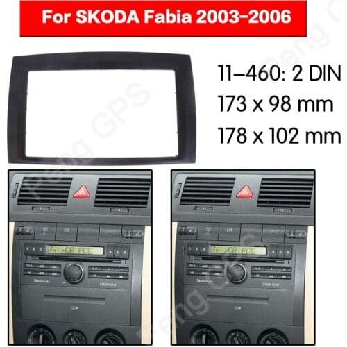 2 DIN Car Radio stereo Fitting installation adapter fascia For SKODA Fabia 2003 2004 2005 2006 frame Audio