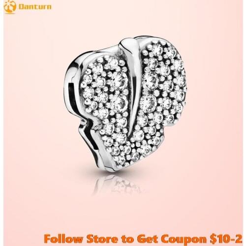 2020 925 Sterling Silver Beads Sparking refliexion Love Heart Charms fit Original Pandora Bracelet DIY Jewelry Women