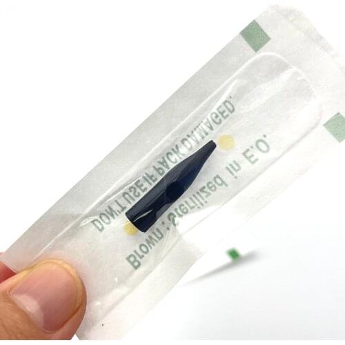 50 PCS NeedleTips Black 1RL/3RL Needle Caps For Permanent Makeup Dragon/Mosaic/Merlin Tattoo Machine