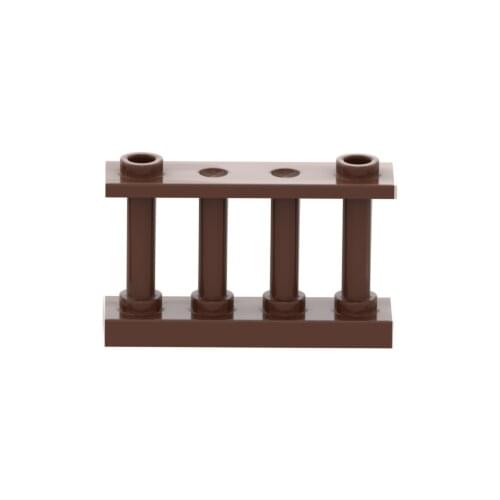 8PCS Brown Fence 1X4 Building Blocks Compatible Major Brand Kids Toys 30055 Early LearningMOC Education Gifts