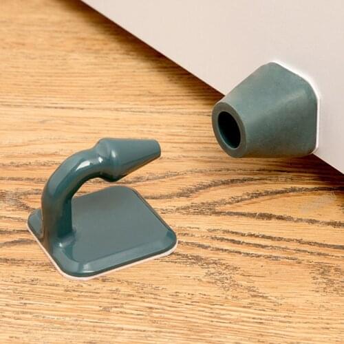 Mute Non-punch Silicone Door Stopper Touch Toilet Wall Absorption Door Plug Anti-bump Door Holder Gear Gate For Door Stopper