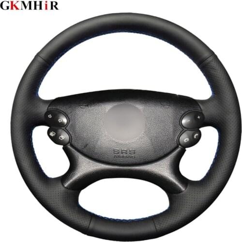 DIY Black Artificial Leather Steering Wheel Cover for Mercedes Benz E-Class W211 E230 E280 E350 CLS-Class CLS350 CLS500