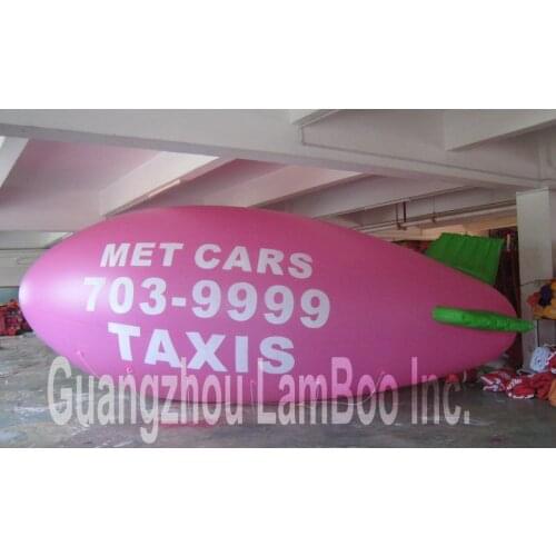 DHL Free Shipping New 8m Long Pink Inflatable Airship/ Customized Colors and logos/Inflatable Zeppelin/Blimp for Advertisement