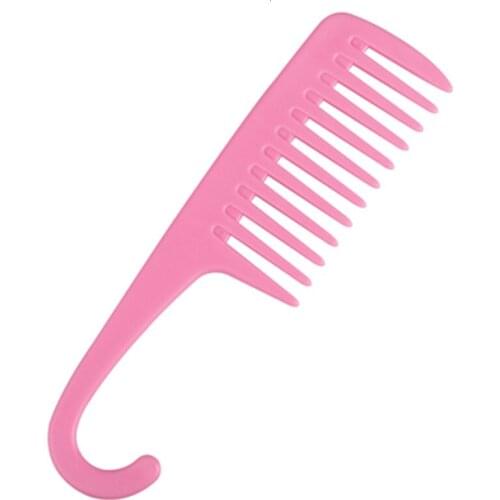 Hot Sale Large Black Wide Tooth Combs Of Hook Handle Detangling Reduce Hair Loss Comb Hairdress Salon Dyeing Styling Brush Tools