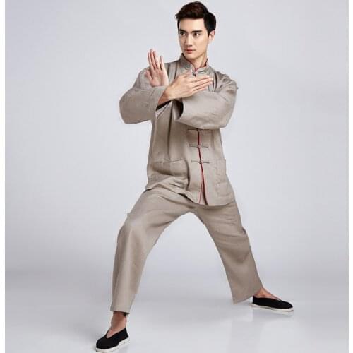 Adult Tai Chi Suits Wu Shu Clothes Kung Fu Uniform Morning Exercise The Performance Wear Clothing for Men