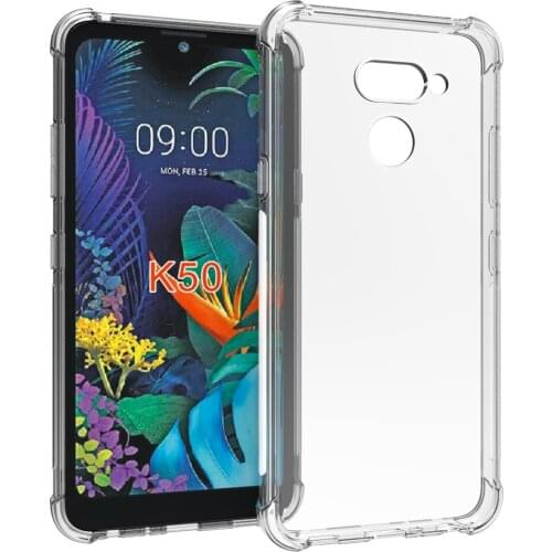 Crystal Clear Anti-slip Anti-Scratch Shockproof Durable Flexible TPU soft Case Cover for LG K50 6.26" K12 MAX