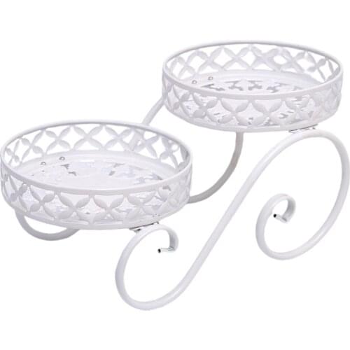 Flower Pot Bracket Pflanzenständerregal Blumenhalter Eisen Rostfrei Weiß Haus Dekoration 51*27*25cm New Hot Metal Plant Stand