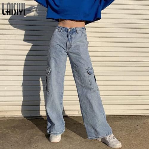 LAISIYI Women's Straight Jeans