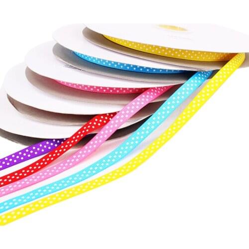 100yard Satin Dots Frozen Ribbon Rib for Hair Band Wedding Gift Wrap Ribbon Trim Package Tape Party Decoration Chiffon 9mm PT99