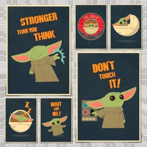 Mandalorian Star Wars Movie Poster Wall Stickers For Home Room Bar Decor Art