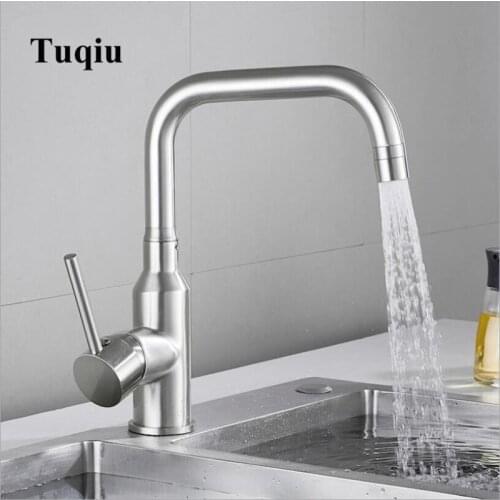 New Arrival Kitchen sink Faucet Brass Material rotation Kitchens Faucets Single Handle hot and cold sink tap