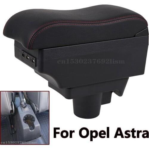 For Opel Astra Armrest Box Opel Astra H Car Armrest 2011 interior refitting accessories Storage box USB Easy to install