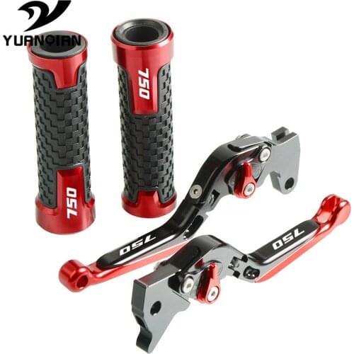 Motorcycle CNC Adjustable Foldable Brake Clutch Levers and Handle bar Grips handbar grip For SUZUKI GSXR750 GSXR 750 2011-2016