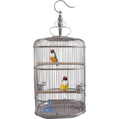 Stainless Steel Luxury Square Parrot Grackle Myna Xuanfeng Peony Bird Cage
