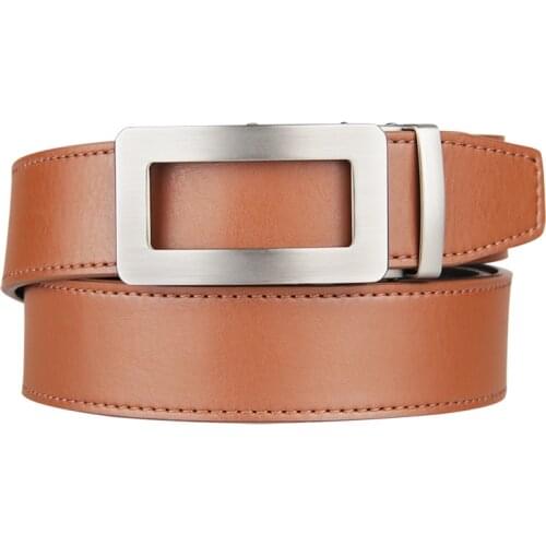 Luxury Designer Leather Man Belt Top Quality Ratchet Belt Strap Automatic Brown Black Mens Belts Cowhide Golf Belt 120cm Length