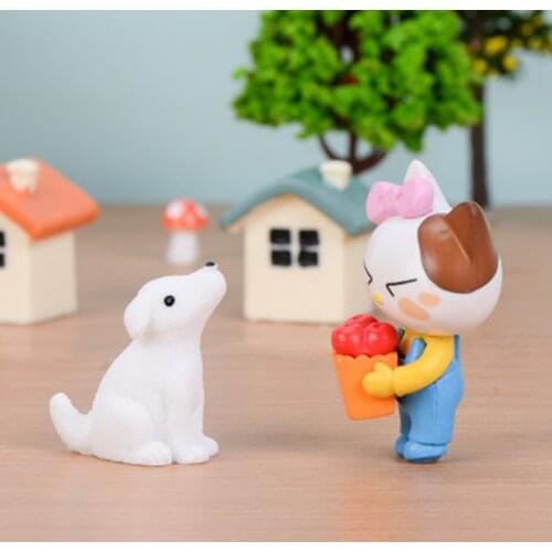 37mm X 30mm 1pcResin Ornaments Decorations Dog Big And Small Animal White Beautiful Countertops The Animals Put Up An Ornament