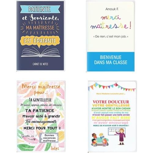 Merci Maitresse Notebook Texte Poeme Imprimer Cadeau Que Dieu Te Beniss Book Diary Planner Cover Decor Journal Supplies Gifts