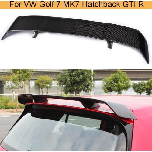 Rear Window Roof Spoiler Wing for Volkswagen VW Golf 7 VII MK7 Hatchback GTI R 14-17 Rear Trunk Roof Spoiler Carbon Fiber / FRP