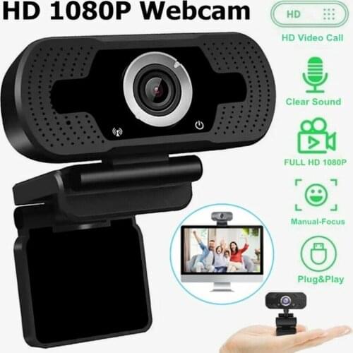 1080P Web Camera HD Adaptive Image Web Camera USB Microphone Webcam Video Calling Recording Supplies for Laptop Computer