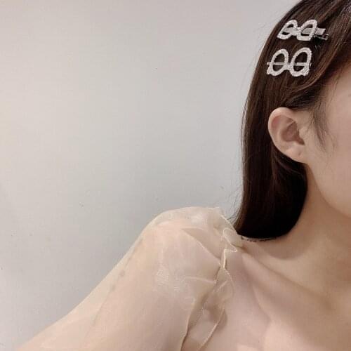 Women Hiphop Hairpins Crystal Glasses Hair Clips Fashion Hair Jewelry 2020 Rhinestone Glasses Duck Clip Femme Hair accessoreis