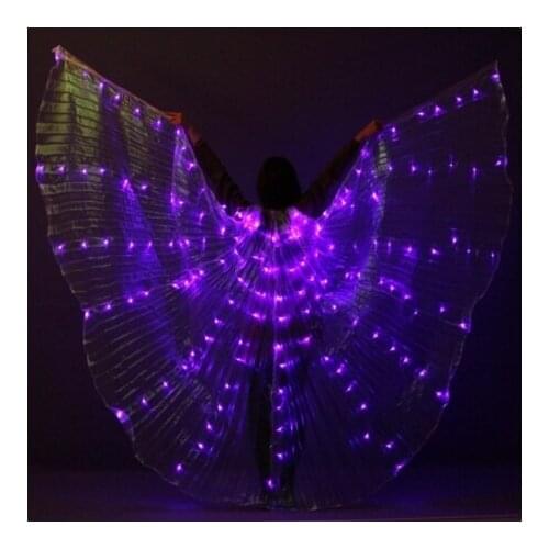 Women belly dance lamp-props open 360 degrees LED Shining wings girls wings angle of opening dancer props wings stick