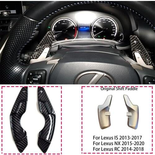 1 Pair Lexus Paddle Shifters 2013-2019 New IS Modified Steering Wheel Carbon Fiber Red Black Paddle Shifters