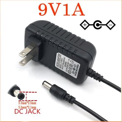 1PCS High quality AC/DC 9V 1A Switching Power Supply adapter Reverse Polarity Negative Inside US plug