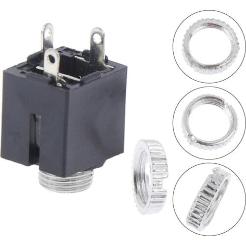 10Pcs PJ306M PJ-306M 3.5mm Female Audio Connector 5 Pin DIP Stereo Headphone Jack With Nut