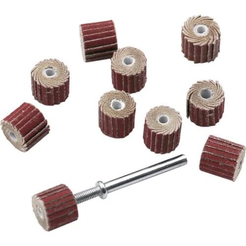 10Pcs 240-Grit Sanding Flap Disc Grinding Sanding Flap Wheels Brush Sand Rotary Tool 10 x 10mm