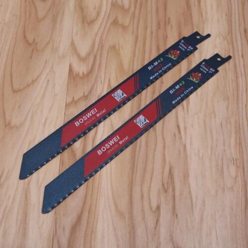 2pcs 225mm 18TPI BIM Reciprocating Saw Blades for Cutting Metal Aluminum Sheets Wood Plastic S1122EF