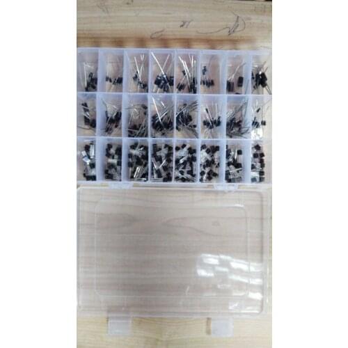400pcs (24 kinds = 16 kinds of triode transistors + 8 kinds of diode with box)