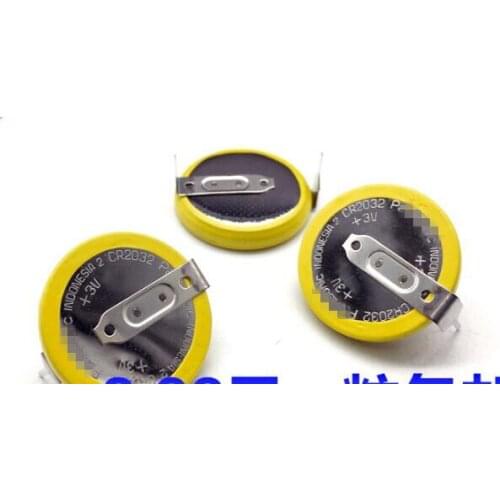 50PCS Japan original CR2032 foot battery horizontal 3V button battery lithium battery computer motherboard