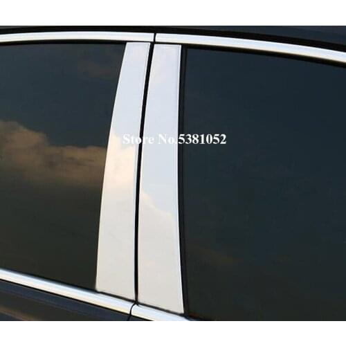 6Pcs Stainless Steel Car Styling Window B-pillars Molding Trim Sticker For Honda CRV CR-V Accessories 2012 2013 2014 2015 2016