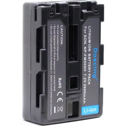 1Pcs 2000mAh NP-FM500H Rechargeable batteries For Sony Camera NP FM500H A57 A58 A65 A77 A99 A550 A560 A580 Battery Wholesale