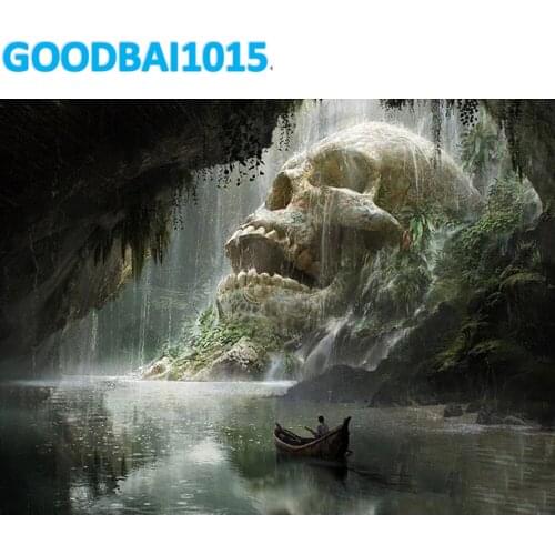 DIY Diamond Painting Skull Horror 5D Diamond Embroidery Full Square Round Drill Mosaic Landscape Cross Stitch Kits Home Decor